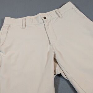 BYLT Mens Flat Front Shorts Beige Chino Casual Golf Outdoor Size 32